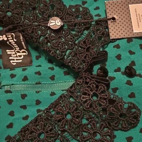 Hell Bunny Womens Paradisium Green Dress 2xl - Picture 4 of 7